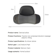Electric Massager Cervical Pillow Hot Compress Vibration Massage Neck Traction Relax Sleeping Memory Foam Pillow Spine Support